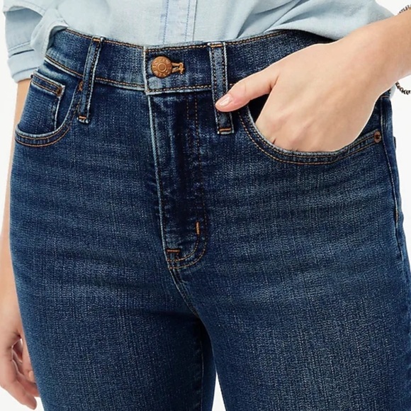 J Crew Jeans 9 High Rise Toothpick Denim Raw Hem Size 31 - Picture 11 of 16
